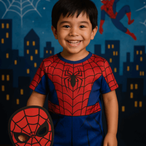 FANTASIA INFANTIL MACACÃO HOMEM ARANHA